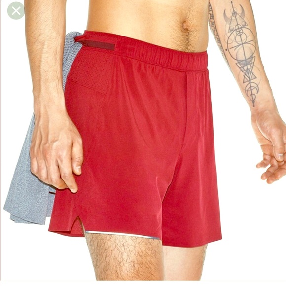lululemon athletica Other - Lululemon 6 inch Surge shorts red (with liner)